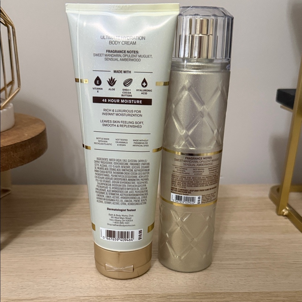 Bath & Body Works Infinite Radiance Body Cream & Mist - Pearl Gold - Picture 2 of 2